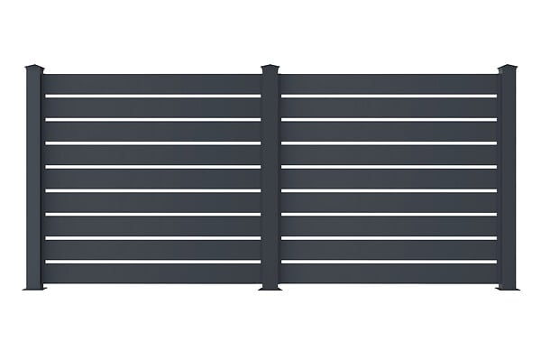 CASANOOV - Casanoov Lot de 8 clôtures aluminium VOGEL 1,9m H.170  cm Gris Anthracite - large