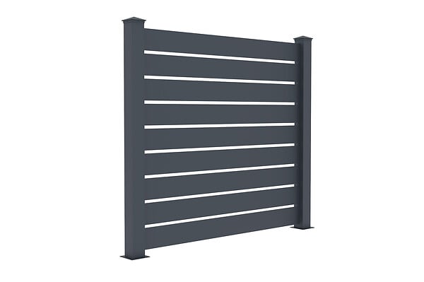 CASANOOV - Casanoov Lot de 8 clôtures aluminium VOGEL 1,9m H.170  cm Gris Anthracite - large
