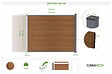 CASANOOV - Casanoov Clôture composite Stockhorn 8 m H.150   cm sur plaque finition teck - vignette