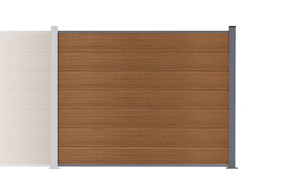 CASANOOV - Casanoov Clôture composite Stockhorn 8 m H.150   cm sur plaque finition teck - large