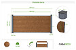 CASANOOV - Casanoov Clôture composite Stockhorn 6 m H.90   cm sur plaque finition teck - vignette