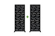 CASANOOV - Casanoov Lot de 2 panneaux décoratifs ARLBERG Noir H.160  cm motifs intégral - vignette