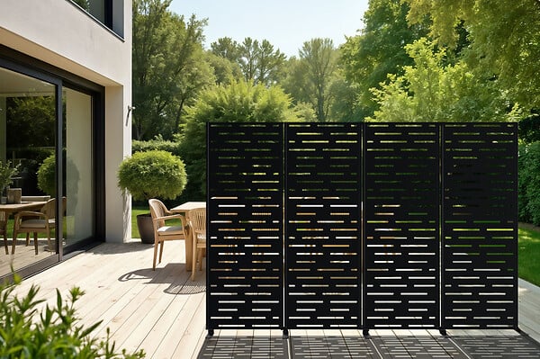 CASANOOV - Casanoov Lot de 2 panneaux décoratifs ARLBERG Noir H.160  cm motifs intégral - large