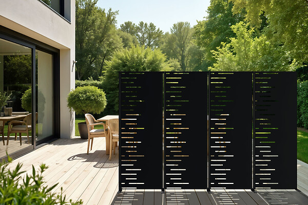 CASANOOV - Casanoov Lot de 2 panneaux décoratifs ARLBERG Noir H.160  cm motifs côté gauche - large