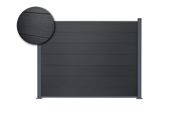 CASANOOV - Casanoov Clôture composite 2m STOCKHORN H.150  cm gris sur platine - large