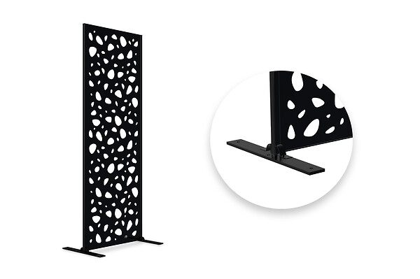 CASANOOV - Casanoov Lot de 2 panneaux décoratifs SUNNY Noir H.160  cm motifs intégral - large
