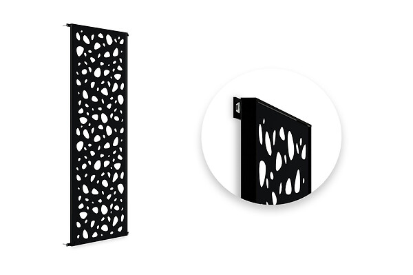 CASANOOV - Casanoov Lot de 2 panneaux décoratifs SUNNY Noir H.160  cm motifs intégral - large