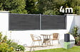 CASANOOV - Casanoov Clôture composite Stockhorn 4 m, hauteur 90  cm, à installer dans le sol, gris - vignette