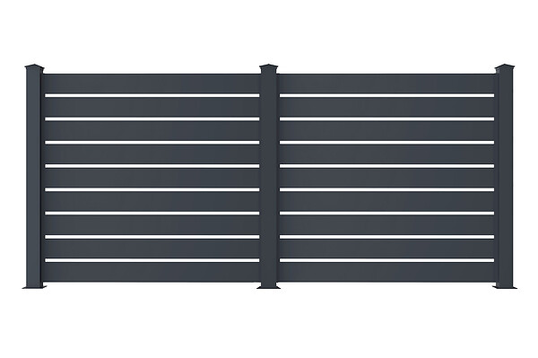 CASANOOV - Casanoov Lot de 3 clôtures aluminium VOGEL 1,9m H.170  cm Gris Anthracite - large