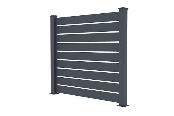 CASANOOV - Casanoov Lot de 3 clôtures aluminium VOGEL 1,9m H.170  cm Gris Anthracite - large