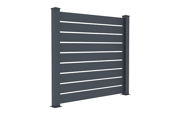 CASANOOV - Casanoov Lot de 3 clôtures aluminium VOGEL 1,9m H.170  cm Gris Anthracite - large