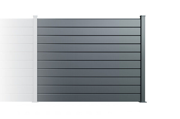 CASANOOV - Casanoov Clôture Aluminium Persienne 6 m VANO H.150  cm gris - large