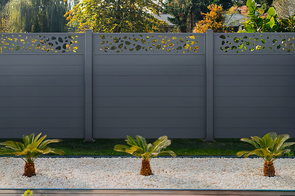 CASANOOV - Casanoov Kit clôture aluminium semi-ajourée SUNNY – H.170   cm – L.1,90 m – kit complet - large