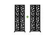 CASANOOV - Casanoov Lot de 2 panneaux décoratifs SUNNY Noir H.160  cm motifs sur les côtés - vignette