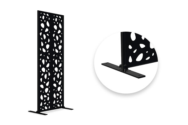 CASANOOV - Casanoov Lot de 2 panneaux décoratifs SUNNY Noir H.160  cm motifs sur les côtés - large