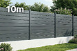 CASANOOV - Casanoov Clôture Aluminium Persienne 10m VANO H.150  cm gris - vignette