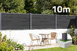 CASANOOV - Casanoov Clôture composite Stockhorn 10 m, hauteur 90  cm, sur plaques de base grises - vignette