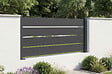 CASANOOV - Casanoov Clôture acier noir semi-ajourée VETTORO 2m x H.80  cm - vignette