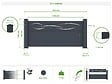 CASANOOV - Casanoov Kit clôture aluminium semi-ajourée LIFE – H.90   cm – L.1,90 m – kit complet - vignette