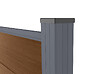 CASANOOV - Casanoov Kit d'extension clôture composite 2m STOCKHORN H.90  cm sur plaque finition teck - vignette