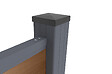CASANOOV - Casanoov Kit d'extension clôture composite 2m STOCKHORN H.90  cm sur plaque finition teck - vignette