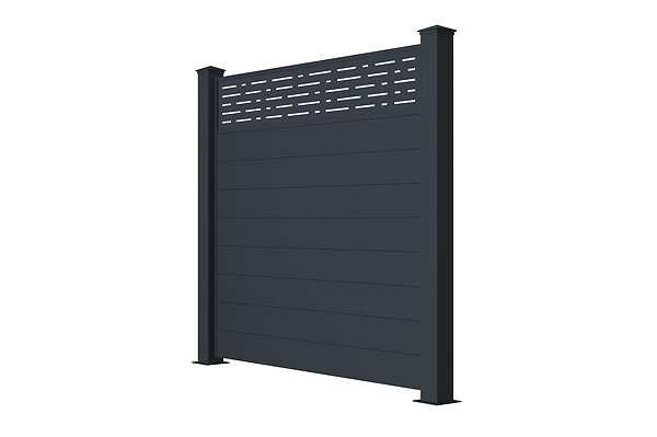 CASANOOV - Casanoov Lot de 2 kits de clôture aluminium ARLBERG H.170   cm - kits complet 3.8m - large