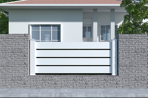 CASANOOV - Casanoov Lot de 3 kits de clôture aluminium VOGEL H.90   cm blanc - kits complet 5.7m - large
