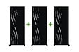 CASANOOV - Casanoov Lot de 3 panneaux décoratifs VELETA Noir H.160  cm motifs côté gauche - vignette