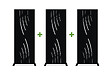 CASANOOV - Casanoov Lot de 3 panneaux décoratifs VELETA Noir H.160  cm motifs intégral - vignette