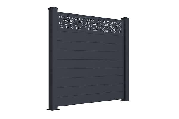 CASANOOV - Casanoov Kit clôture aluminium semi-ajourée ADULA – H.170   cm – L.1,90 m – kit complet - large