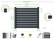 CASANOOV - Casanoov Lot de 20 clôtures aluminium VOGEL 1,9m H.170  cm Gris Anthracite - vignette