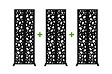 CASANOOV - Casanoov Lot de 3 panneaux décoratifs SUNNY Noir H.160  cm motifs sur les côtés - vignette