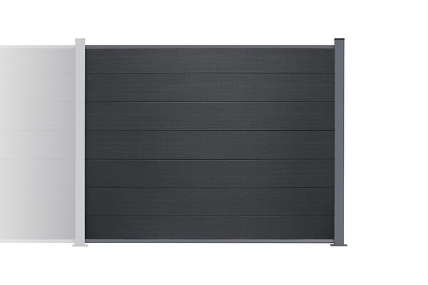 CASANOOV - Casanoov Clôture composite Stockhorn 4 m H.150   cm sur plaque grise - large