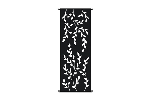 CASANOOV - Casanoov Lot de 2 panneaux décoratifs FOLYA noir H.160  cm motif intégral - large
