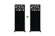 CASANOOV - Casanoov Lot de 2 panneaux décoratifs SUNNY Noir H.160  cm motifs sur le haut - vignette