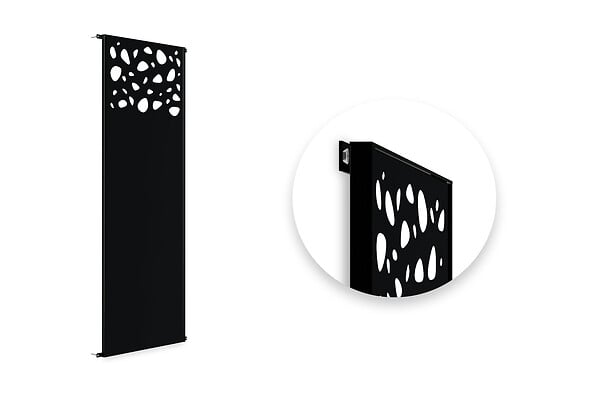 CASANOOV - Casanoov Lot de 2 panneaux décoratifs SUNNY Noir H.160  cm motifs sur le haut - large