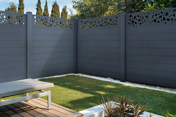 CASANOOV - Casanoov Lot de 2 kits de clôture aluminium SUNNY H.170   cm - kits complet 3.8m - large