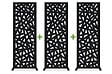 CASANOOV - Casanoov Lot de 3 panneaux décoratifs RUIVO noir H.160  cm motif intégral - vignette