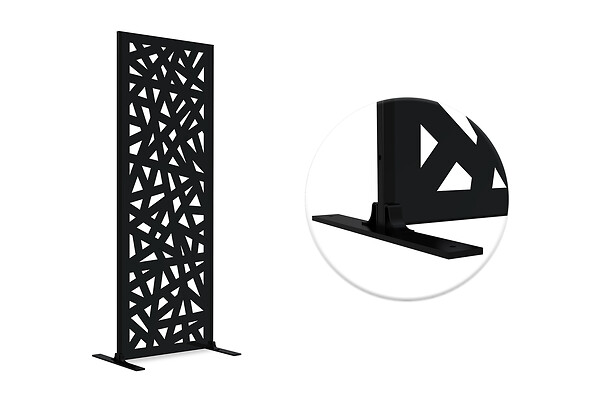 CASANOOV - Casanoov Lot de 3 panneaux décoratifs RUIVO noir H.160  cm motif intégral - large