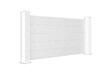 CASANOOV - Casanoov Kit clôture aluminium pleine NIESEN – H.90   cm – L.1,90 m – blanc – kit complet - vignette