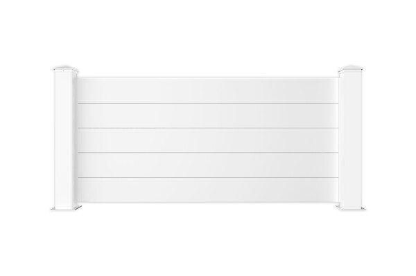 CASANOOV - Casanoov Kit clôture aluminium pleine NIESEN – H.90   cm – L.1,90 m – blanc – kit complet - large