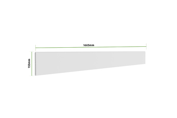CASANOOV - Casanoov Kit clôture aluminium pleine NIESEN – H.90   cm – L.1,90 m – blanc – kit complet - large