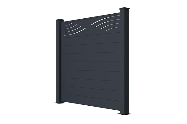 CASANOOV - Casanoov Lot de 5 kits de clôture aluminium VELETA H.170   cm - kits complet 9.5 m - large
