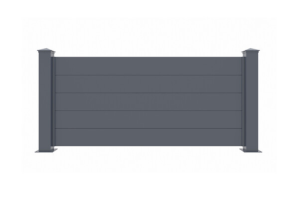 CASANOOV - Casanoov Lame de clôture aluminium 1.9m pleine NIESEN H.90   cm - Kit complet - large
