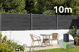 CASANOOV - Casanoov Clôture composite Stockhorn 10 m, hauteur 90  cm, à installer dans le sol, gris - vignette