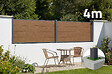CASANOOV - Casanoov Clôture composite Stockhorn 4 m H.90   cm sur plaque finition teck - vignette