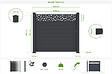 CASANOOV - Casanoov Lot de 2 clôtures Aluminium Semi-Ajourées 1,9m Ruivo H.170  cm gris - vignette