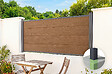 CASANOOV - Casanoov Clôture composite Stockhorn 2 m x 90  cm, finition teck, installation au sol - vignette