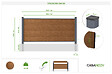 CASANOOV - Casanoov Clôture composite Stockhorn 2 m x 90  cm, finition teck, installation au sol - vignette