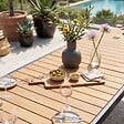 OVIALA - Salon de jardin 10 places, 8 chaises et 2 fauteuils en aluminium - Nimes - vignette